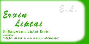 ervin liptai business card